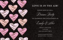 Delicate Hanging Hearts Invitation