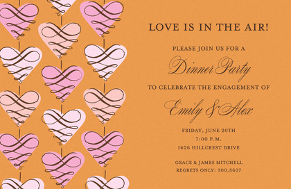 Fascinating Hanging Love Invitations