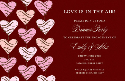 Wonderful Hanging Love Invitations