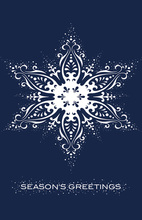 Large Snowflake Folded Greeting Cards