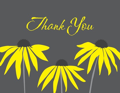 Glowing Flowers Thank You Cards