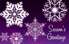 Sophisticated Snowflakes Folded Greeting Cards