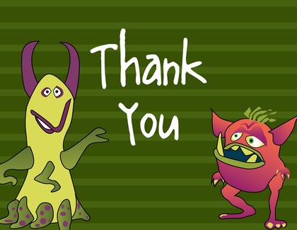 Monster Creations Thank You Cards