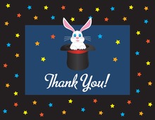 Rabbit In Magic Hat Thank You Cards