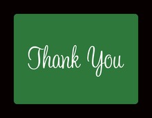 Classic Flourish Green Thank You Cards