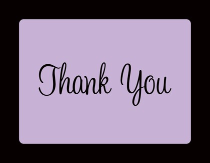 Vivid Violet In Black Thank You Cards