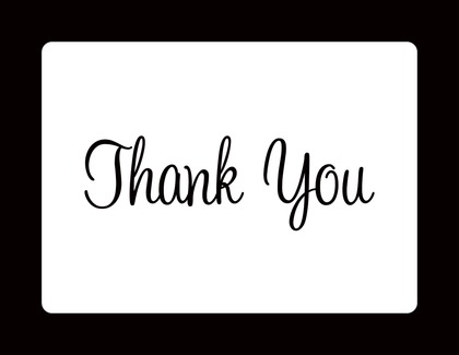 Vivid Violet In Black Thank You Cards