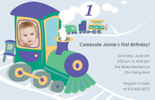 Choo Choo Train Birthday Photo Cards