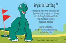 Dinosaur Mini Golf Invitations