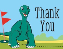 Dinosaur Mini Golf Thank You Cards