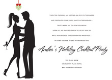 Couple Mistletoe White Invitations