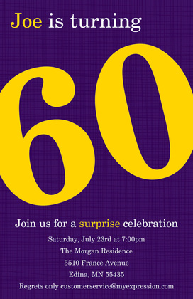 Turning 60 Fascinating Blue Birthday Invitations