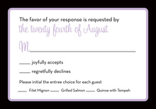 Modern Purple Flourish RSVP Cards