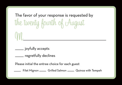 Black Border Sage Enclosure Cards