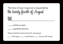 Elegant Rehearsal RSVP Cards