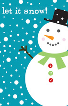 Perfect Snowman In Snow Folded Greeting Cards