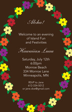 Contrast Colored Hibiscus Tropical Wedding Invitations