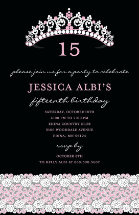 Princess Celebration Birthday Invitations