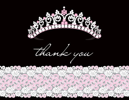 Princess Celebration Birthday Thank You Cards