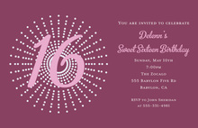 Sixteen in the City Birthday Invitations