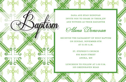 Pink Crosshatch Pattern Invitations