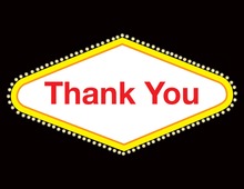 Vegas City Celebration Thank You Cards