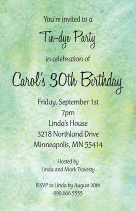 Modern Teal Watercolor Invitations