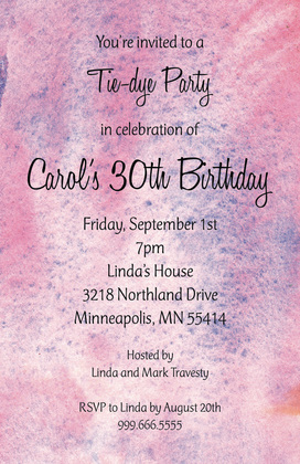 Modern Watercolor Purple Invitations
