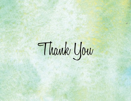 Modern Teal Watercolor Thank You Cards