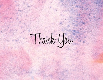 Modern Lavender Watercolor Thank You Cards