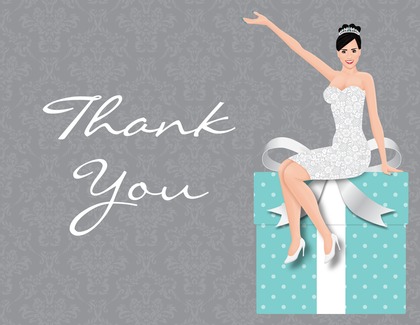 Modern Bride Gifts Pink Thank You Cards