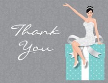 Modern Bride Gifts Teal Thank You Cards