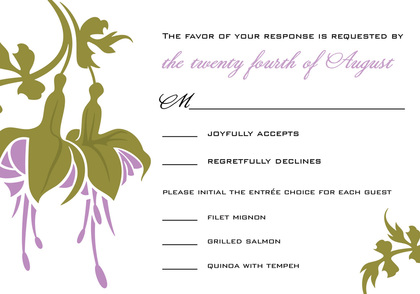 Special Blue Flower RSVP Cards