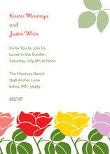Showcased Multi-color Modern Flower Invitations