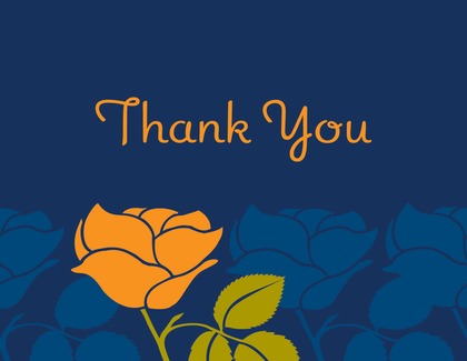 Splendid Modern Rose Thank You Cards