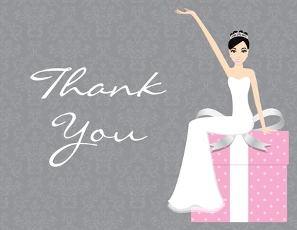 Slim Bride Teal Gifts Thank You Cards