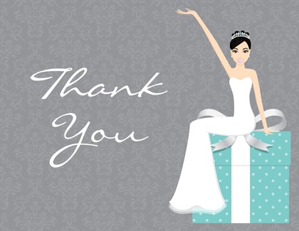 Slim Bride Pink Gifts Thank You Cards