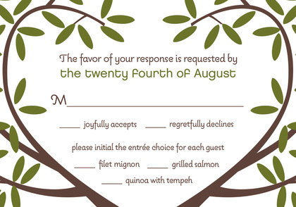 Tree Leaves Green Enclosure Cards