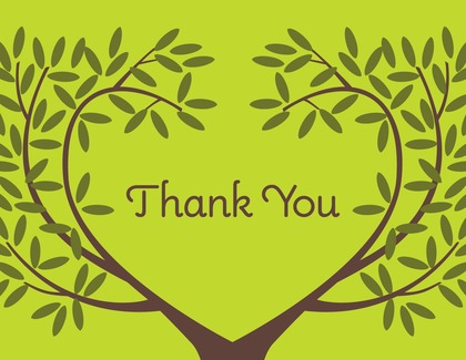 Tree Leaves Green Enclosure Cards