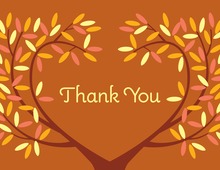 Fall Leaves Thank You Note