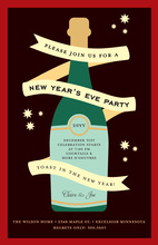 Classy Wine Cocktails Holiday Cheers Invite