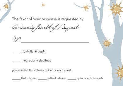 Spotting Trees In Grey Invitations