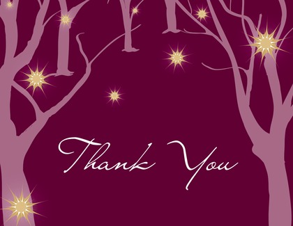 Sparkling Trees Burgandy Enclosure Cards