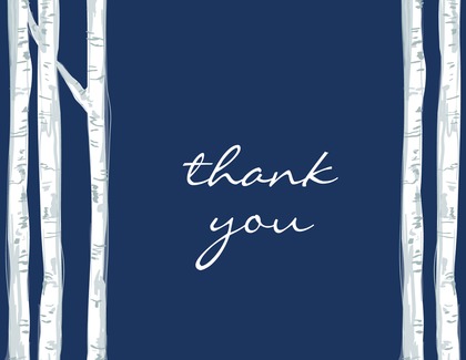 Trees At Night Time Thank You Cards