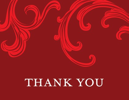 Festive Holiday Gala Green Thank You Cards