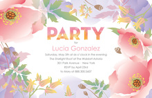 Dainty Feminine Floral Arrangement Wedding Invite