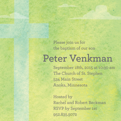 Heavenly Blue Sky Invitations