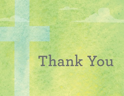 Heavenly Teal Sky Thank You Cards