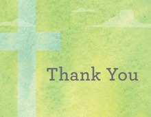 Heavenly Classic Green Thank You Cards