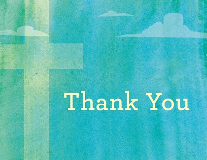 Heavenly Blue Sky Thank You Cards